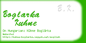 boglarka kuhne business card