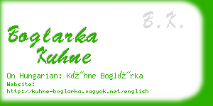 boglarka kuhne business card